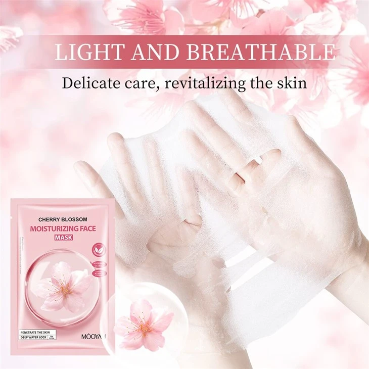 MOOYAM Sakura Moisturizing Facial Mask – Bloom With Dewy, Petal-Soft Skin!
